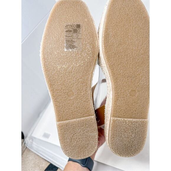 NEW H&M Platform Espadrilles Sparkling Sandals Brown Cream US Size 8 Size 39 - Picture 8 of 11